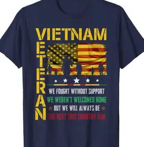 Vietnam Veteran We Fought With Honor T-shirt for Men Patriotic Military Pride USA Flag Veterans Day Trendy Gift for Veterans Short Sleeve Tees
