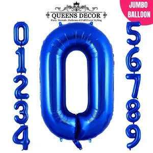 32in Jumbo Number Balloon Blue Foil for Party Balloons & Balloon Styling