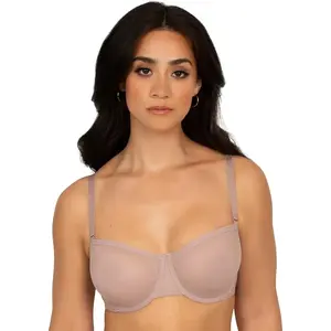 Women's Sheer Mesh Unlined Balconette Bra