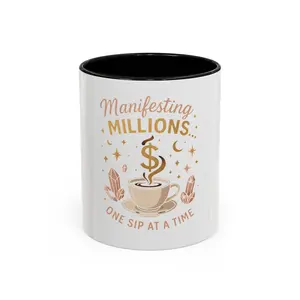 Manifesting Millions Mug Money Mindset Mug Entrepreneur Gift Success Mindset Coffee Cup Motivational Mug 11oz 15oz