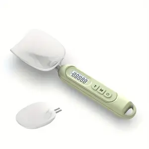 Electronic Digital Spoon Scale LCD Screen 500g/0.1 G Pet Food Measuring Spoon Convertible Units with 2 Spoon Head Kitchen Scale
