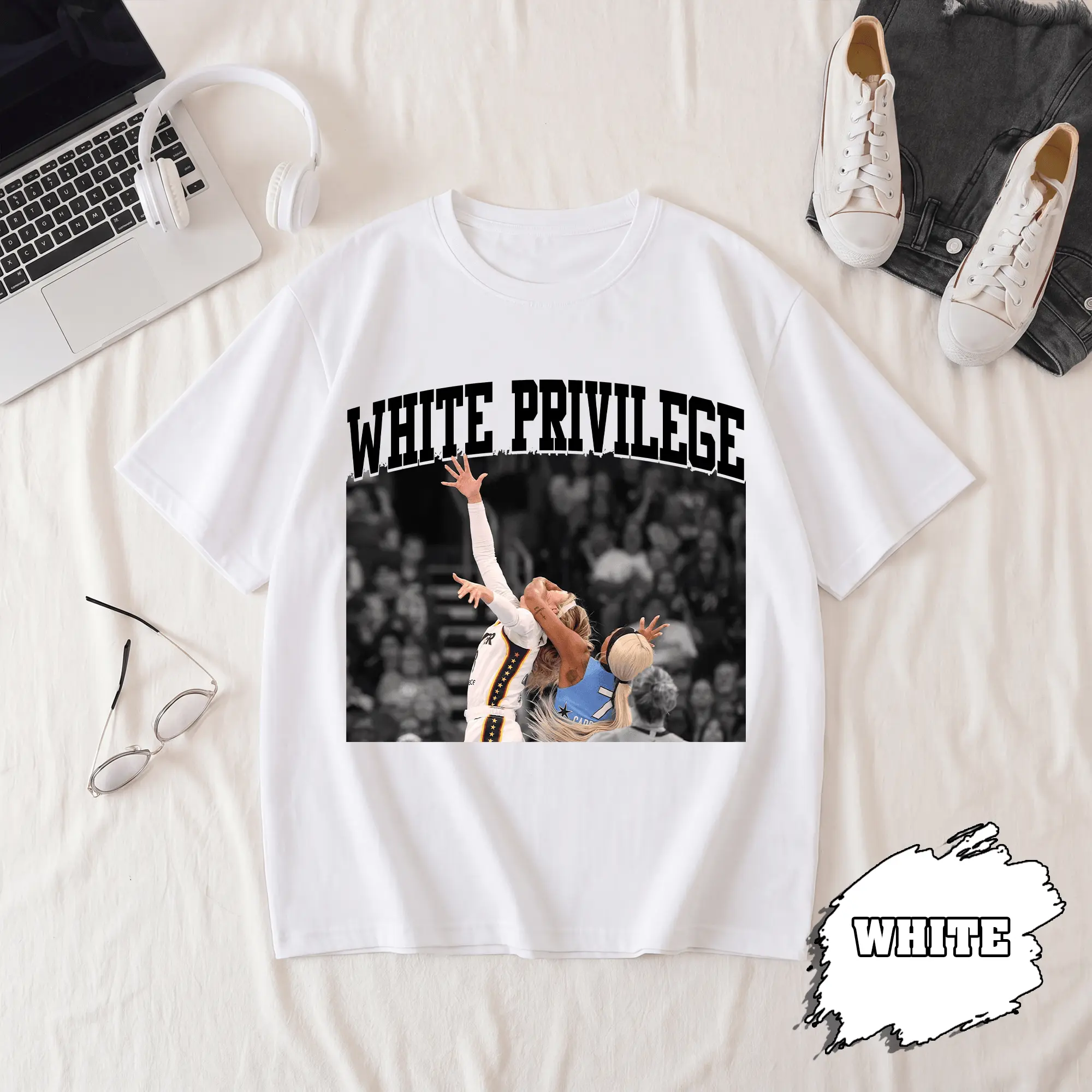 Sophie White Privilege Advisory Parental Basketball T-Shirt, Tee for Fans