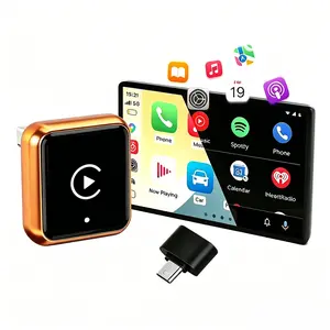 2026 Metal Feel Dual Mode Wireless Carplay Adapter, Carplay Dongle Connectivity, Compatible with Apple and Android, Wired to Wireless Conversion, Carplay and Android Auto Plugin