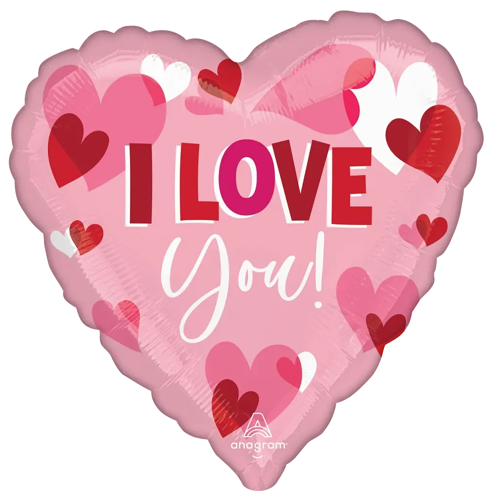 Playful Hearts Jumbo Foil Balloon - Valentine's Day