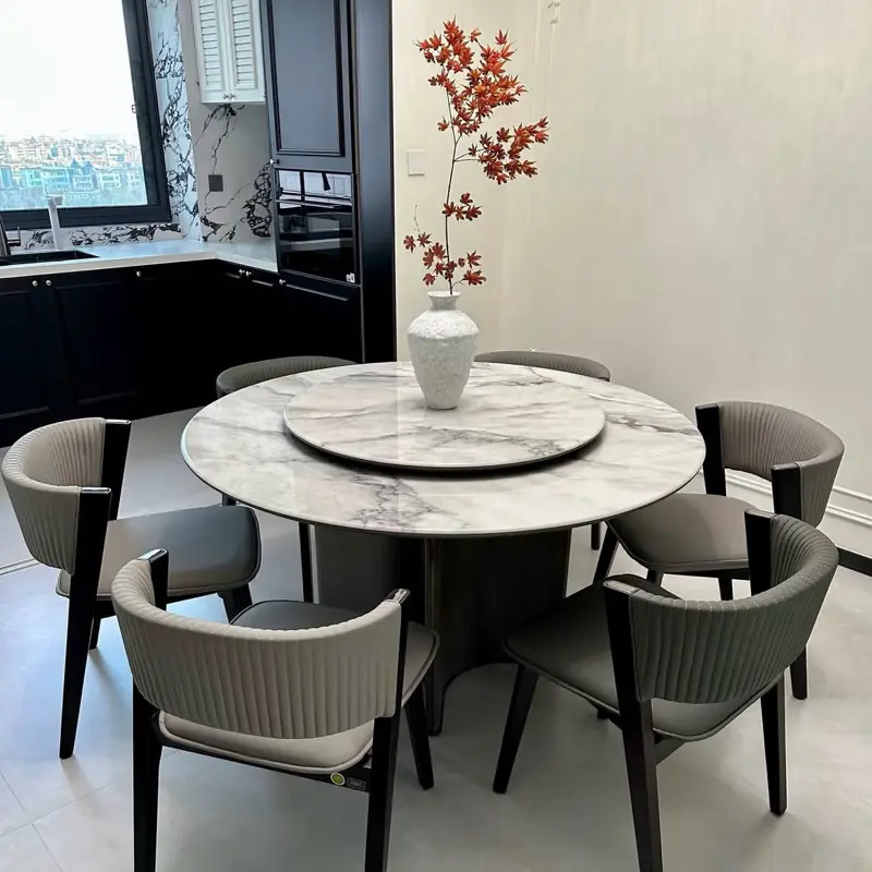 6-seater marble dining set