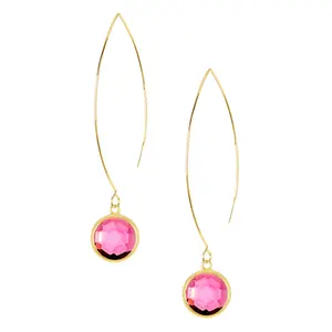 Raspberry Crystal Drop Earrings Accessories Women