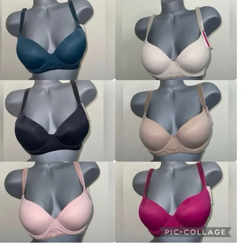 Push Up Padded T-Shirt 3 Hooks Underwire Bra Cup D & DD. NWT