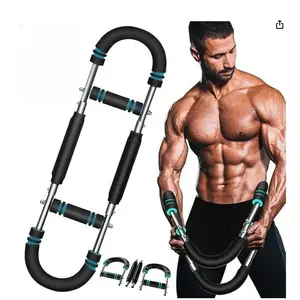 Adjustable Arm Blaster for Home Gym | 2-Level U-Shaped Spring Exerciser to Build Arm, Chest & Back Muscle | Boost Your Power & Strength