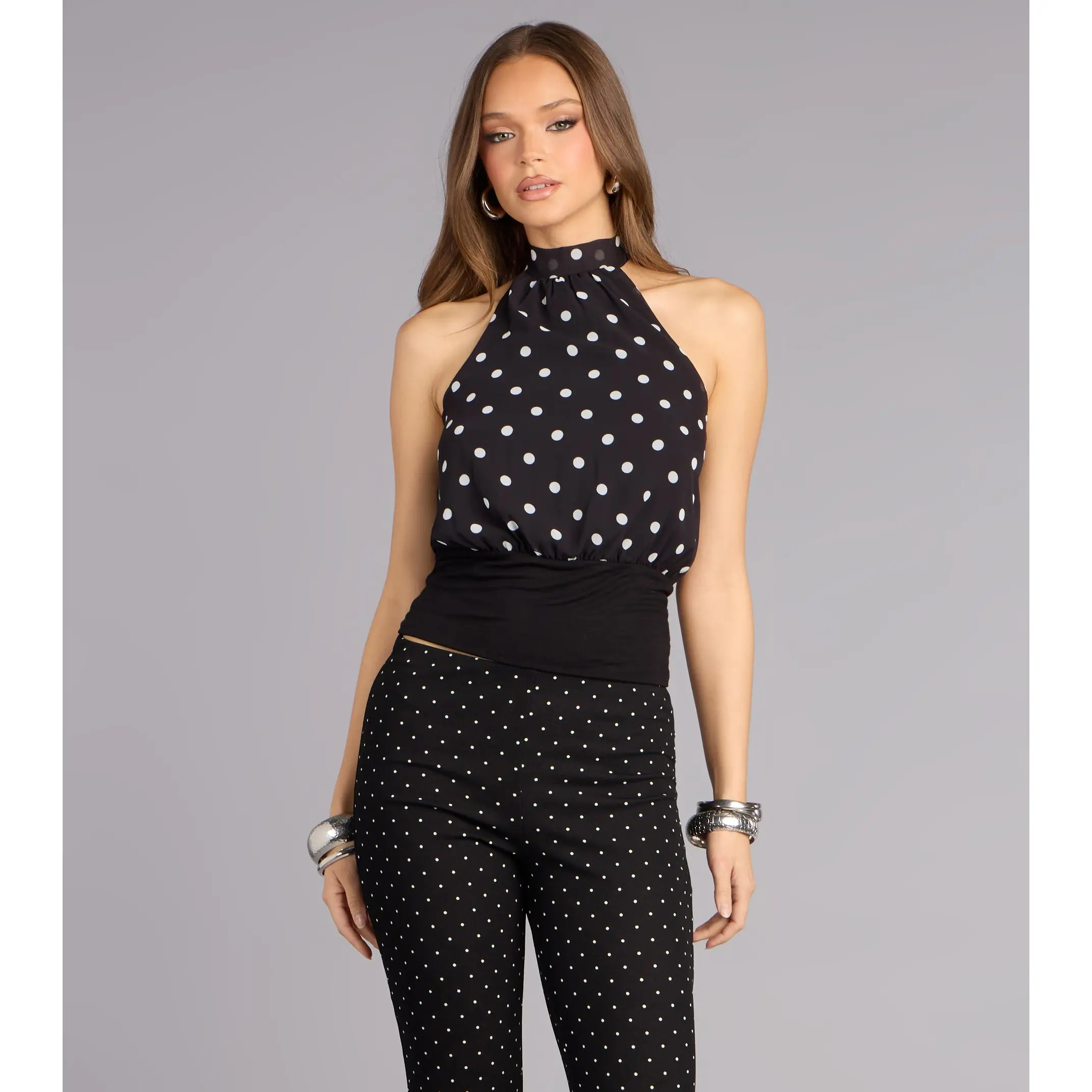 polka dot scarf top revolve - TikTok Shop