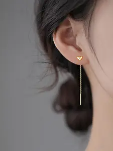 Fashion Heart Design Dangle Earrings (1 Pair), Tassel Decor Drop Earrings for Women, Fashion Jewelry for Party, Daily Clothing Decor, Trendy All-match & Exquisite Jewelry for Birthday Gift, Heart Shaped Earrings