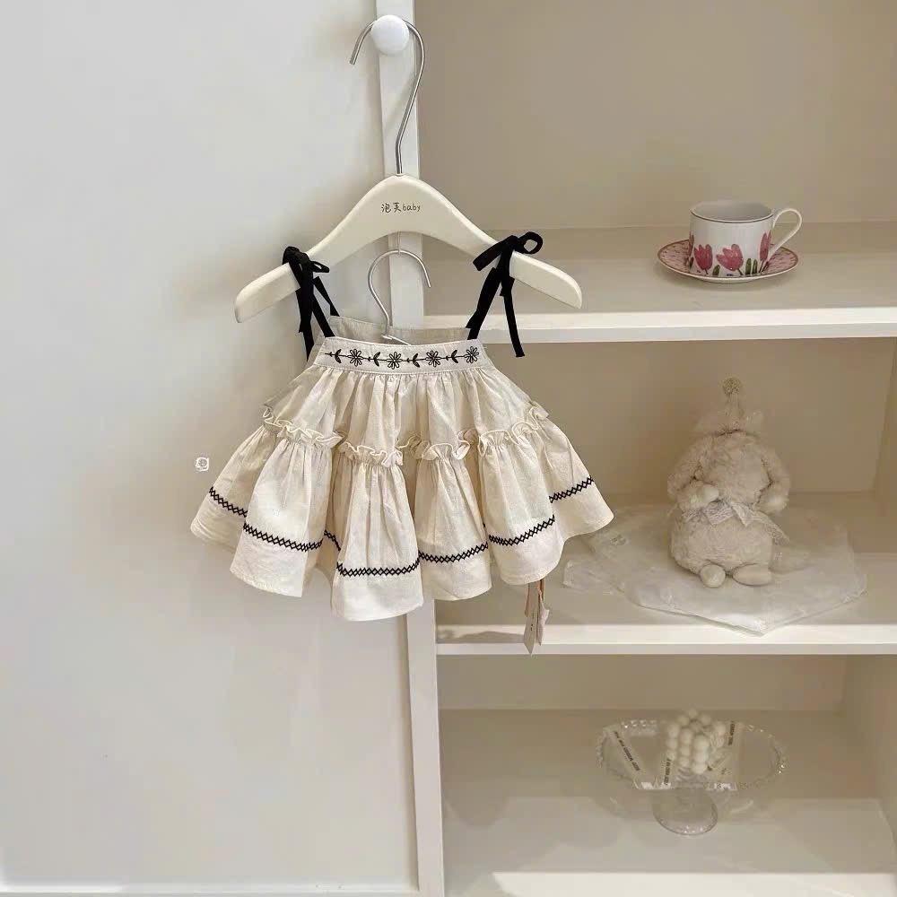 Cute Ruffle Camisole Set – Embroidered Top & Lace Trim Shorts, Aesthetic Summer Two Piece Outfit
