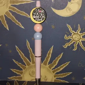 I Love You To The Moon And Back Beadable Pen - Perfect Gift
