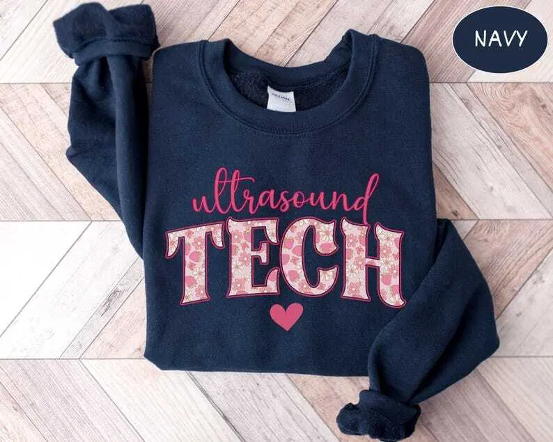Ultrasound Technologist Short-sleeve T-Shirt / Sweatshirt, Ultrasound Tech , Sonographer tshirt, Sonography Student Cotton Fabric Womenswear