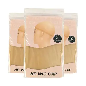 1 Pack 2 Pcs Skinlike HD Wig Caps Invisible Breathable Stretchy Wig Cap