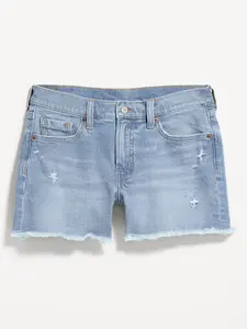 Old Navy Women's Curvy High-Waisted OG Jean Cut-Off Shorts -- 4-inch inseam