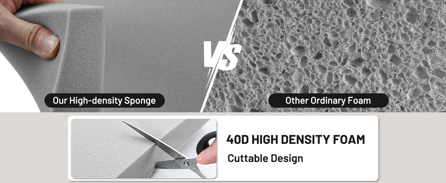 Couch Cushion Support, Sofa Cushion Support for Sagging Couch Seat, Couch Replacement Insert, 24"x24"x2.4", High Density Foam Furniture Seat Sagging Repair, Trapezoid 40D,Grey Set of 3