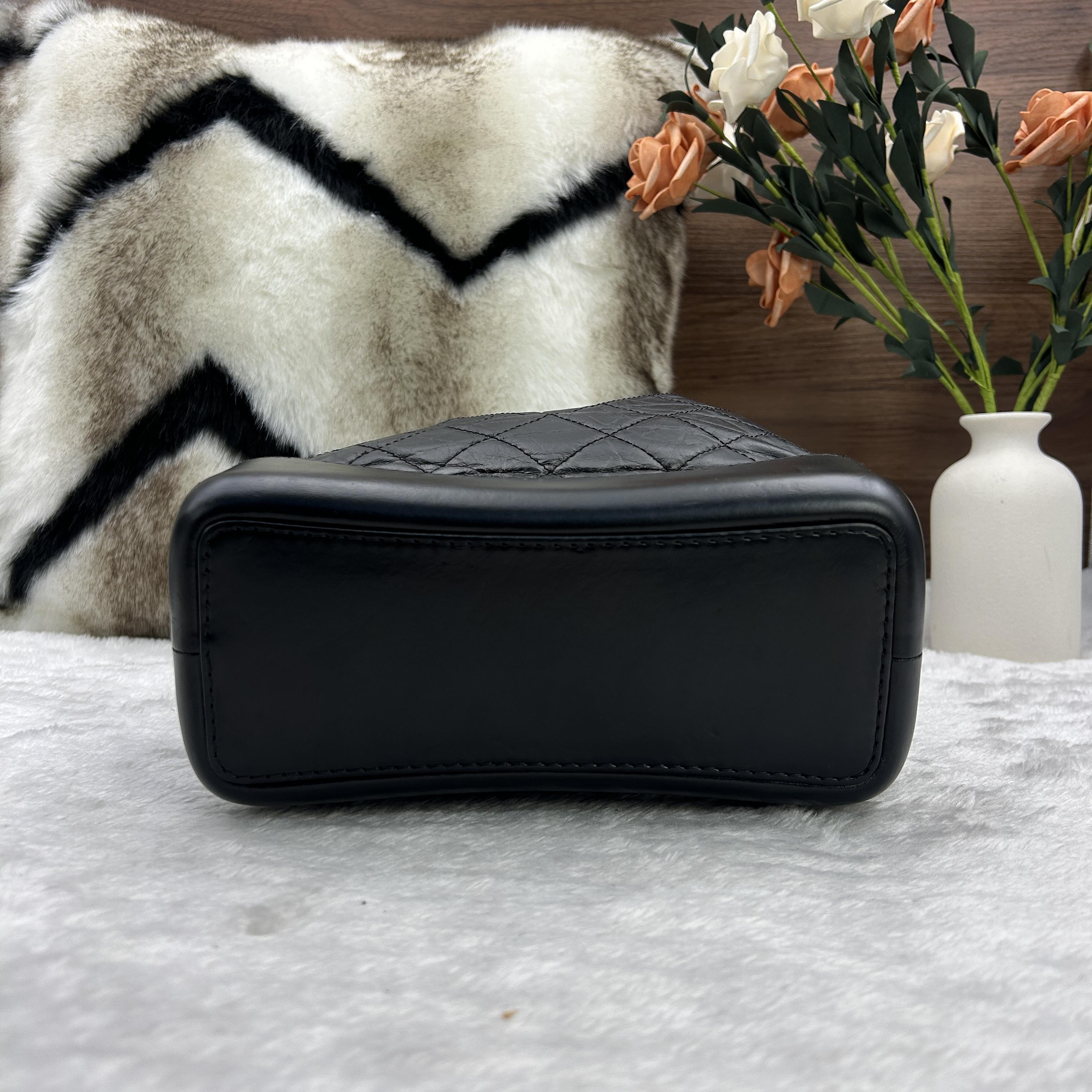 Pre-owned CHANEL Gabrielle "Wanderer" Series Drawstring Bucket Backpack 866