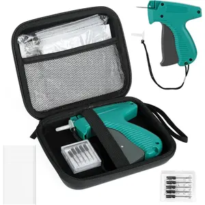 Clothing Tagging Gun Kit, Tag Attacher Gun with 6 Needles 1008pcs 2" Barbs Fasteners & 1 Hard Carrying Storage Case for Clothes Labeler (Green)