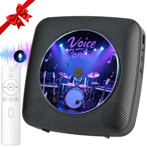 Kegaudio Offline Voice Control CD Player, with 1800mAh Battery, featuring HiFi sound from dual speakers, plus FM radio, USB playback, and portable Bluetooth