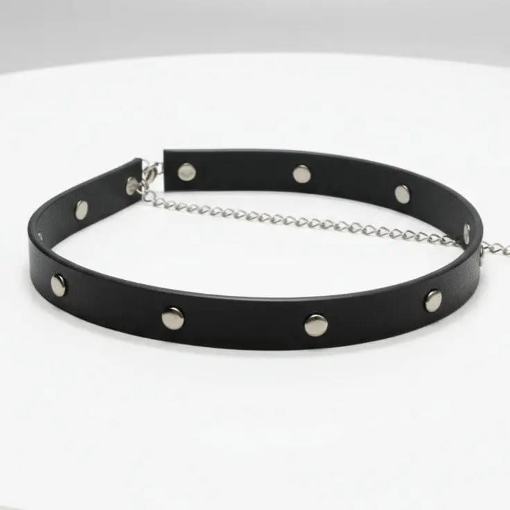 Adjustable Black Choker Necklace
