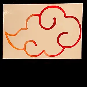 Premium Naruto Akatsuki Cloud Vinyl Decal with Glow-in-the-Dark Option