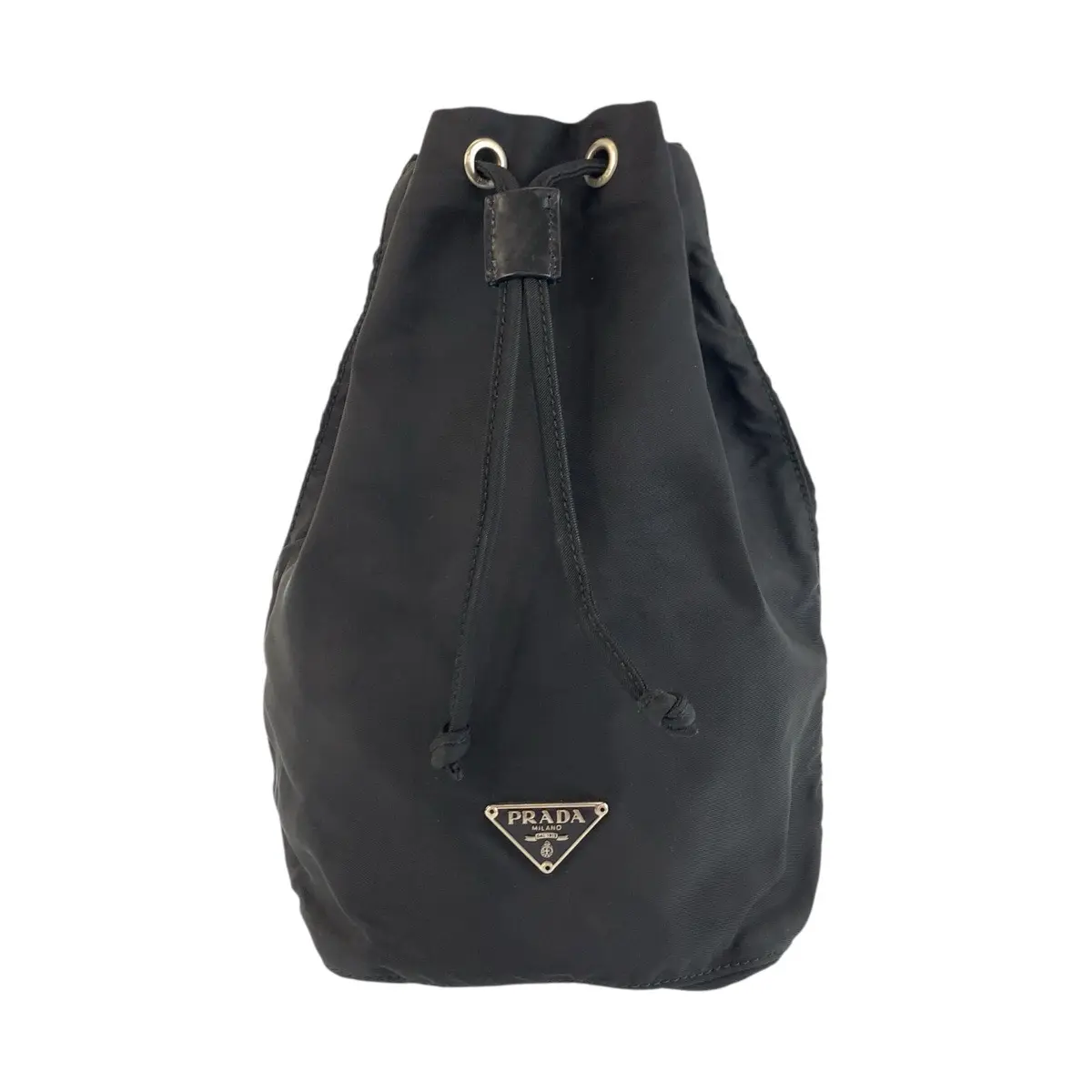 Pre-owned PRADA Nylon Small Leather Goods Tessuto Leather Pouch