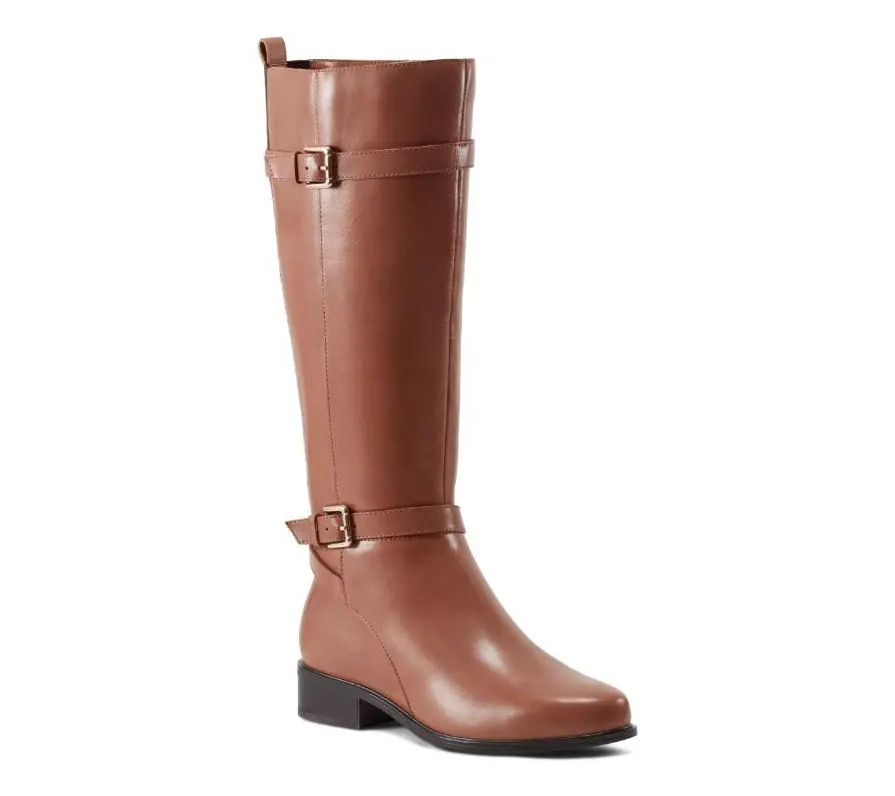 Rockport Leather Buckle Detail Tall Boot- Harper-Wide Calf