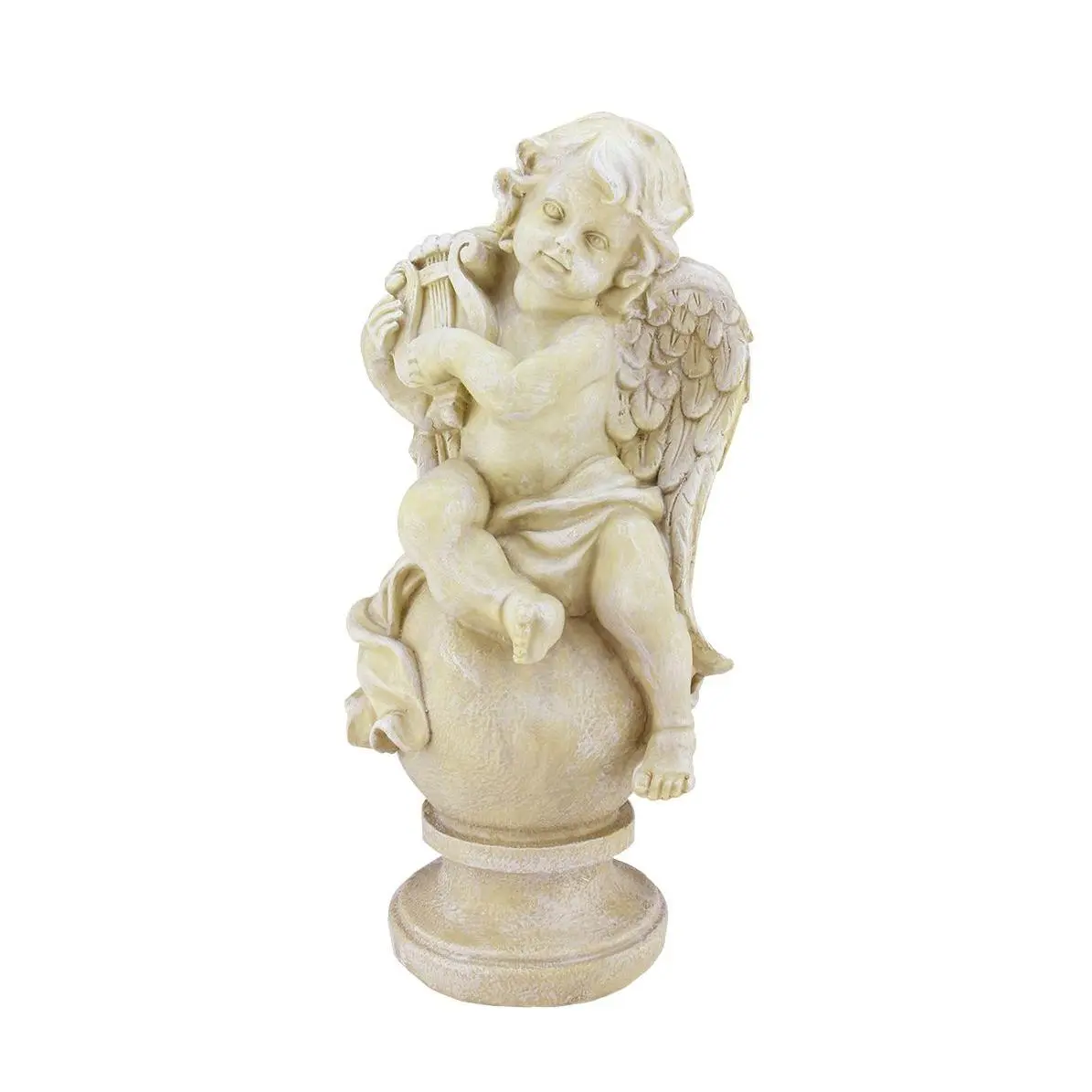 Northlight Cherub with Lyre Outdoor Garden Statue
