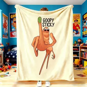 Goopy Sticky,Cartoon Patterned Blanket,Fun Blanket,Quirky Blanket,Home Decoration,Bedroom Decoration,Dormitory Blanket,Holiday Gift,Thin Blanket Dream Workshop