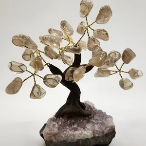 Smokey Quartz Bonsai Tree beautiful home or office decor. 5" tall, a perfect gift for any crystal lover. Check out our store