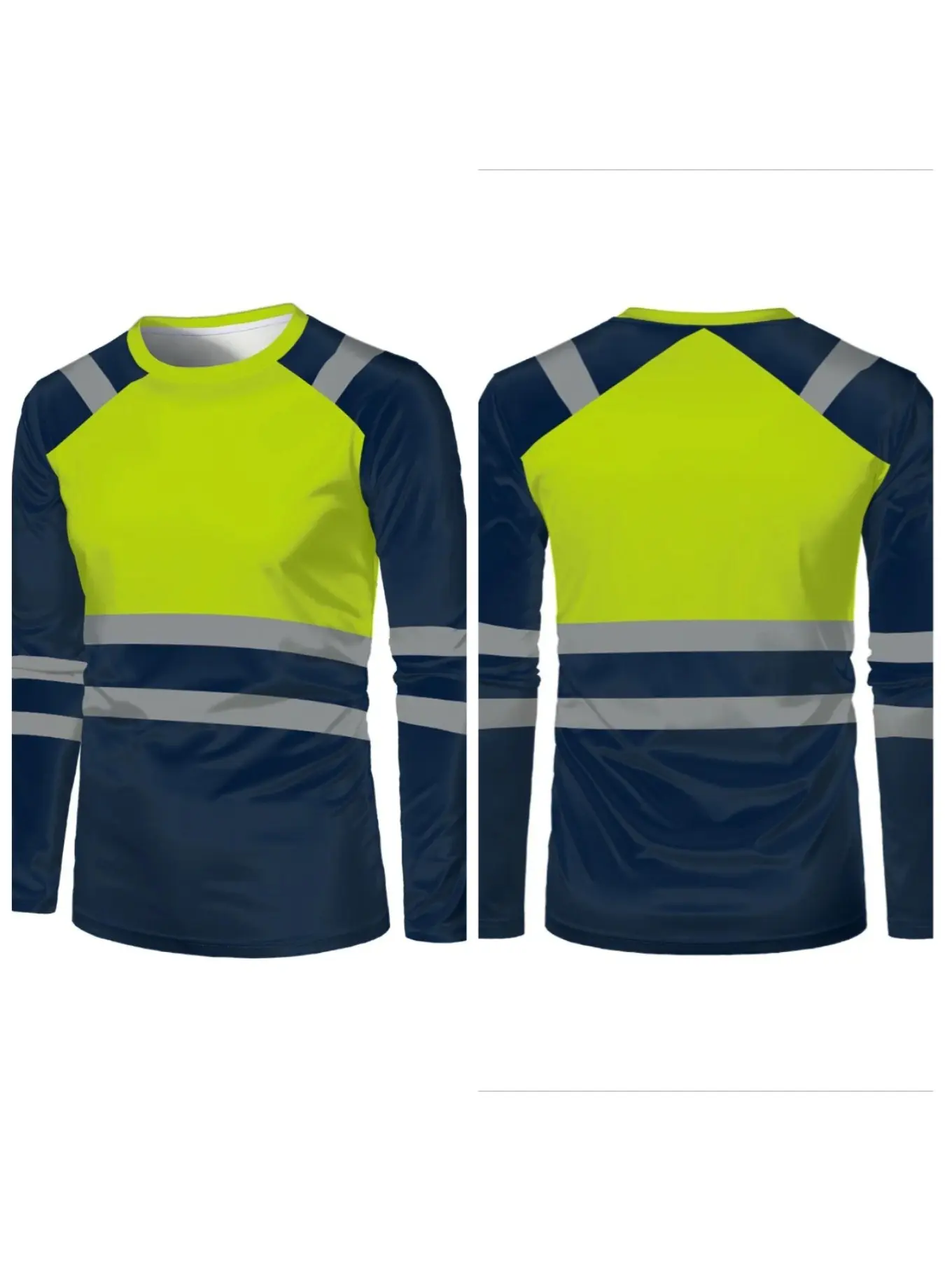 Autumn New High Quality Men's Safety Workwear Work Clothing Uniforms Quick Drying Breathable Work Tops Sweat Wicking Comfort Oversized T Shirt
