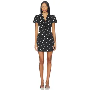 Lisa Says Gah Alexa Shirt Dress in Black Dot