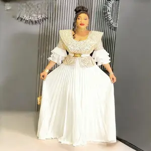 Plus Size Women's Dress African Party Long Dresses for Women 2025 New Dashiki Ankara Sequin Evening Gowns Turkey Outfits Robe Africa Clothing