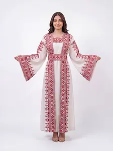 Hewayda Thobe Set - Embroidered Women's Thobe - Ceremonial, Traditional, Arabic Eid Dress - Perfect for Ramadan, Gifts for Her, Eid Elegant Clothes