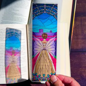 Ever After Stained Glass Bookmarks (Cinderella Transparent Bookmark, Stained Glass Art, Book Lover, Fantasy Book Reader Gift)