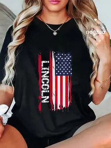 100% Cotton Lincoln City T-Shirt Casual Graphic Printed Tee