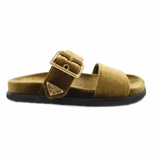 Pre-owned PRADA Velvet Small Leather Goods Sandals