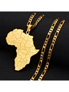 Africa Map Necklace With Country Names