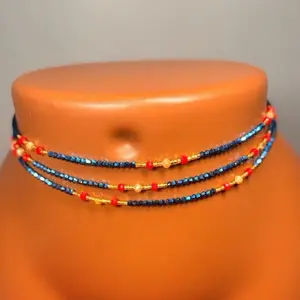 Auntie Ama's  Divine Fire Collection - Crystal Waist Beads - Elegant ONE STRAND Beaded Accessory for Stylish Wear, Intricately Crafted for Sophisticated Looks