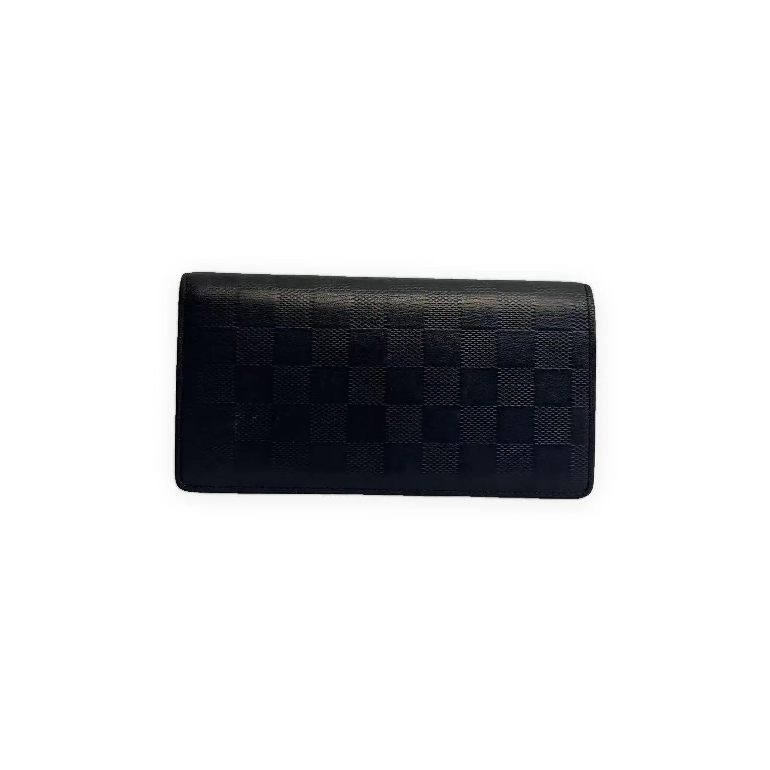 Pre-owned Louis Vuitton Damier Graphite coated canvas Small Leather Goods Long Zippy Wallet Black/Grey Checkerboard, Silver, Limited Edition Prints, Good Condition, S014260514011 (Small Leather Goods)