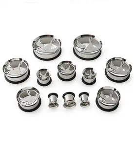 Swallow Single Flare Stainless Steel Tunnels