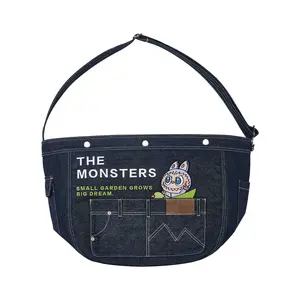 THE MONSTERS FALL IN WILD SERIES-Denim Messenger Bag
