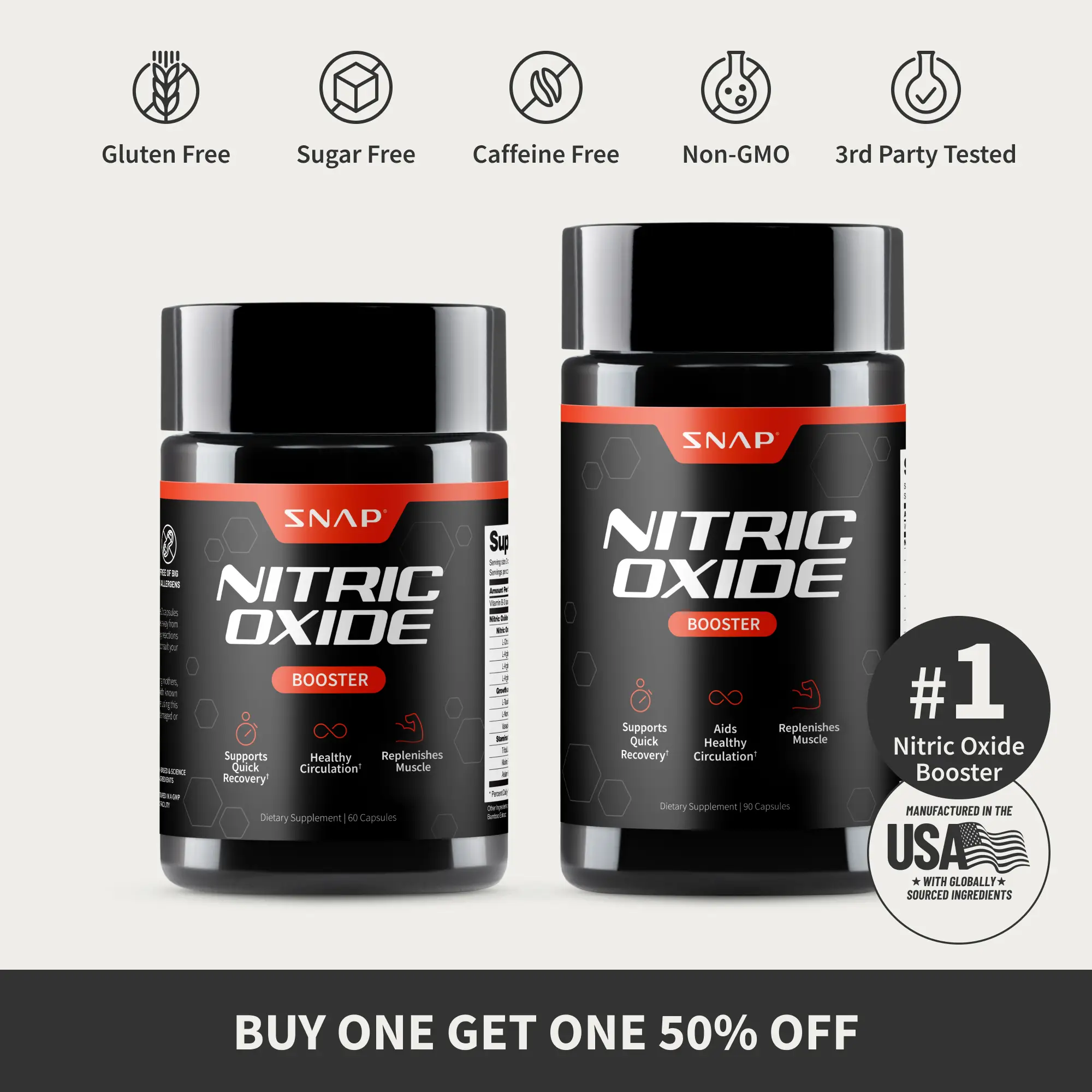 Nitric Oxide Booster 60ct + Nitric Oxide Booster 90ct