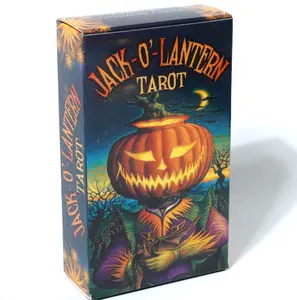 Yiwu Brand Jack-O'-Lantern Tarot Card Deck - 78 Cards for Divination with Spooky Design & QR Code Access - Perfect for Ages 18+
