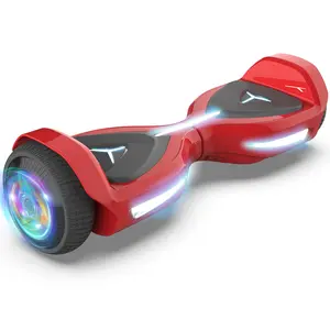 Hoverstar Flash Wheel Hoverboard 6.5 In Bluetooth Speaker with LED Lights Self Balancing Electric Scooter Red