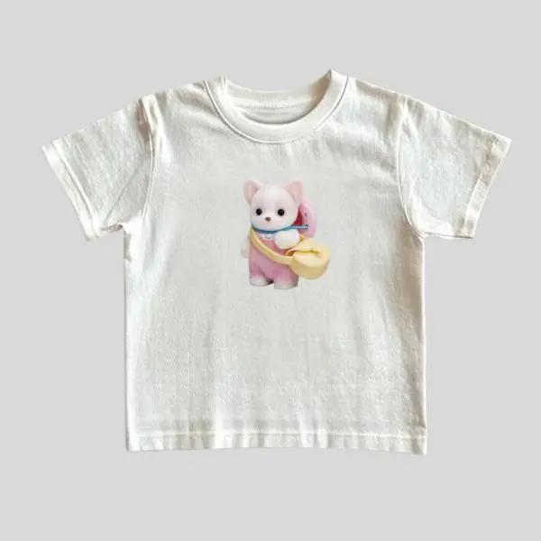 Calico Critter Baby Tee Sylvanian Family Graphic Baby Tee Y2K Coquette Aesthetic Top Retro 90S Nostalgic Style