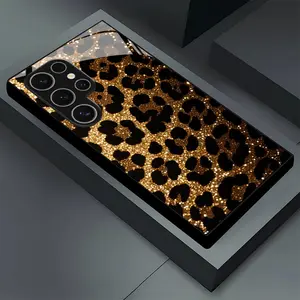 Premium Leopard Print Glass Black,Thickened Soft-Edge Hard-Back Case Compatible with Samsung Galaxy S26 S25 S24 S23 S22Pro S21 S20 Fe Plus Ultra Pro A56 A55 A54 A53 A52 A51 A36 A35 A34 A32 A26 A25 A24 A23 A16 A15 A14 A06 A05 A03s
