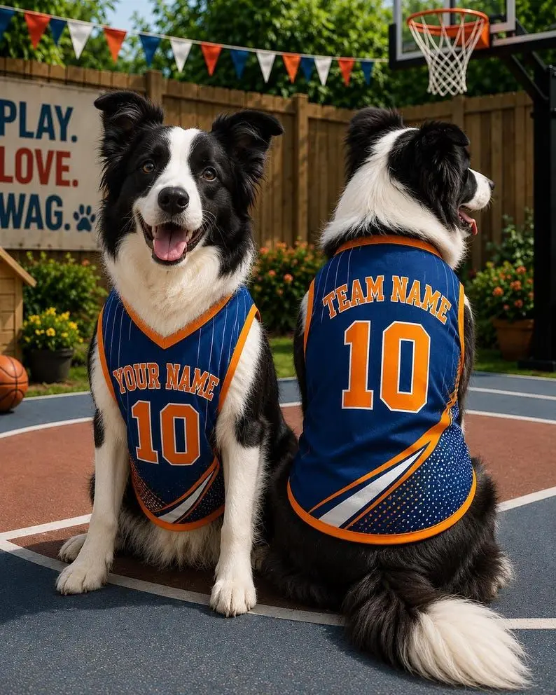 Custom Dog Basketball Jersey, Personalized Pet Shirt, Sports Fan Dog Outfit, Custom Name Number Pet Apparel, Gift for Dog Lovers.