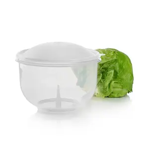 Lettuce Crisper Bowl Tableware White - 3 Qts Capacity, H 6.4 x Ø 8.7 inch, Dishwasher Safe, Keeps Produce Fresher Longer