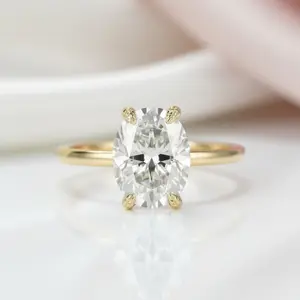 10k Yellow Gold Solitaire Diamond Option Engagement Ring